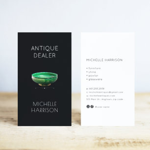 Bowl Antique Dealer Antique Store aus dem 13. Jahr Visitenkarte