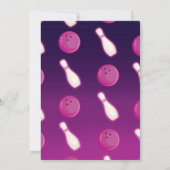 Bowl Bowling Birthday Party Einladung (Rückseite)