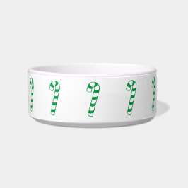 Bowl - Candy Canes in Green Napf