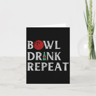 Bowl Drink Wiederholen Coolen Bowling Spiel trinke Karte