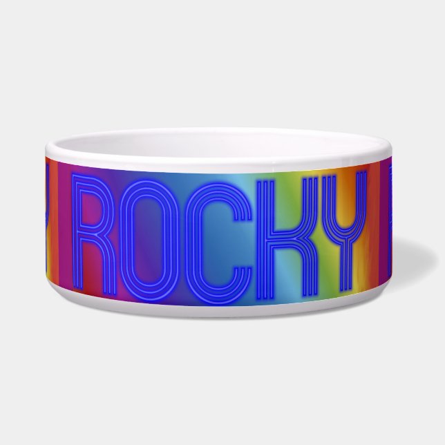 Bowl für Hund mit Rocky gefüttert Napf (Vorderseite)