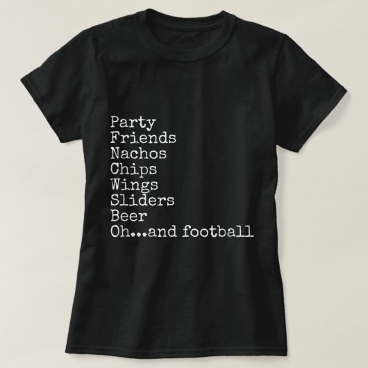 Bowl Game Super Party Feinschmecker Beer T-Shirt (Design vorne)