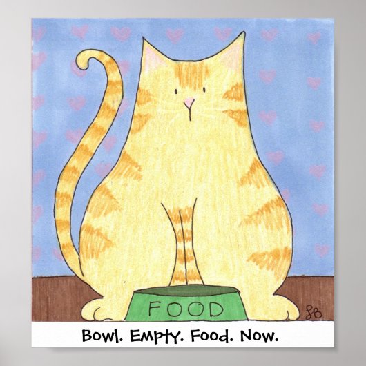 Bowl. Leer. Essen. Jetzt. Poster (Vorne)