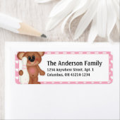 Bowl Me over Valentine Bear Address Labels d1 (Insitu)