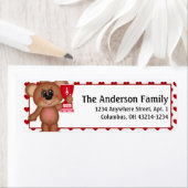 Bowl Me over Valentine Bear Address Labels d6 (Insitu)