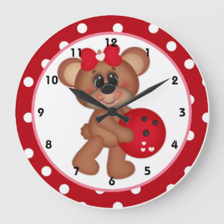 Bowl Me Over Valentine's Day Wall Clock d4 Große Wanduhr