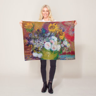 Bowl mit Blume, Van Gogh Fleecedecke