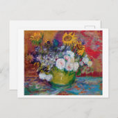 Bowl mit Blume, Van Gogh Postkarte (Vorne/Hinten)