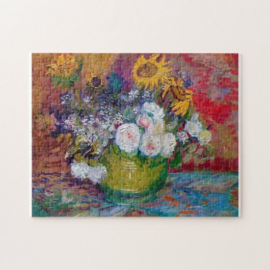 Bowl mit Blume, Van Gogh Puzzle (Horizontal)