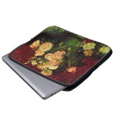 Bowl mit Peongs und Rose, Vincent van Gogh Laptopschutzhülle (Vorne Knopf)