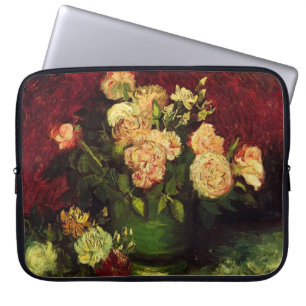 Bowl mit Peongs und Rose, Vincent van Gogh Laptopschutzhülle