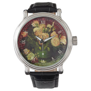 Bowl mit Peongs und Rose von Vincent van Gogh Armbanduhr