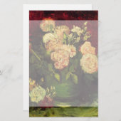 Bowl mit Peongs und Rose von Vincent van Gogh Briefpapier (Vorne/Hinten)