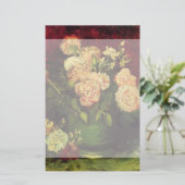 Bowl mit Peongs und Rose von Vincent van Gogh Briefpapier (Stehend Vorderseite)