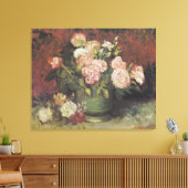 Bowl mit Peongs und Rose von Vincent van Gogh Leinwanddruck (Insitu (Wohnzimmer))