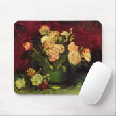 Bowl mit Peongs und Rose von Vincent van Gogh Mousepad (Mit Mouse)
