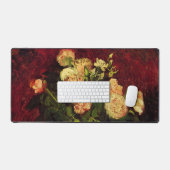 Bowl mit Peongs und Rose von Vincent van Gogh Schreibtischunterlage (Tastatur & Maus)