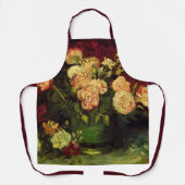 Bowl mit Peongs und Rose von Vincent van Gogh Schürze (Vorderseite)