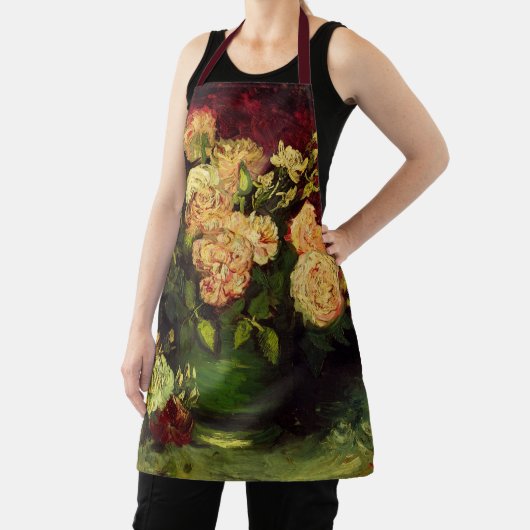 Bowl mit Peongs und Rose von Vincent van Gogh Schürze (InSitu)