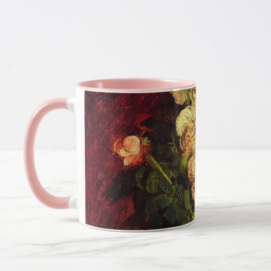 Bowl mit Peongs und Rose von Vincent van Gogh Tasse (Links)