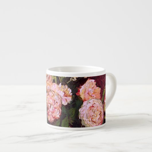 Bowl mit Peonies & Rose Van Gogh Fine Art Espressotasse (Vorderseite Rechts)