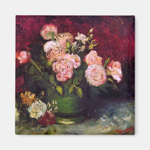 Bowl mit Peonies & Rose Van Gogh Fine Art Magnet