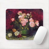 Bowl mit Peonies & Rose Van Gogh Fine Art Mousepad (Mit Mouse)