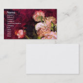 Bowl mit Peonies & Rose Van Gogh Fine Art Visitenkarte (Vorne/Hinten)