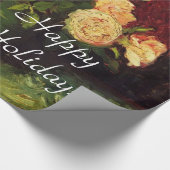 Bowl mit Peonies und Rose, Vincent van Gogh. Geschenkpapier (Ecke)