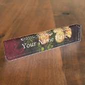 Bowl mit Peonies und Rose, Vincent van Gogh. Namensplakette (Seite)