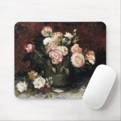 Bowl mit Peonys und Rose - Gogh Mousepad (Mit Mouse)