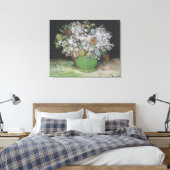 Bowl mit Zinnias und anderen Blume Leinwanddruck (Insitu (Schlafzimmer))