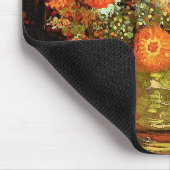 Bowl mit Zinnias von Vincent van Gogh, Mousepad (Ecke)