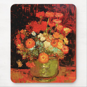 Bowl mit Zinnias von Vincent van Gogh, Mousepad
