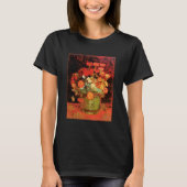 Bowl mit Zinnias von Vincent van Gogh, T-Shirt (Vorderseite)