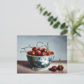 Bowl of Cherries Postcard Postkarte (Stehend Vorderseite)