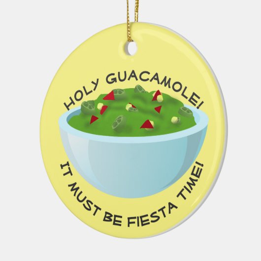 Bowl of Guacamole Keramik Ornament (Links)