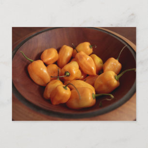 Bowl of habanero Paprikaschoten, Traditionelles Es Postkarte