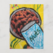 Bowl of Nuts Mixed Media Collage Postkarte (Vorderseite)