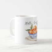 Bowl of Oranges Sicilian Summer Hello Sunshine Kaffeetasse (Vorderseite Links)