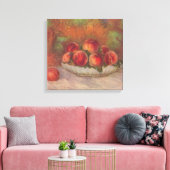 Bowl of Peaches (von Pierre-Auguste Renoir) Leinwanddruck (Insitu (Wohnzimmer))