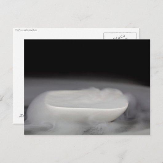 Bowl with dry ice postkarte (Vorne/Hinten)