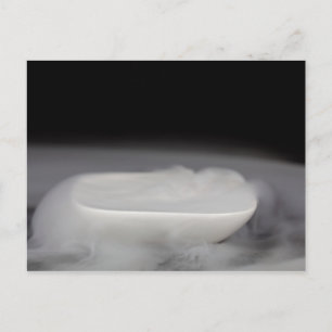 Bowl with dry ice postkarte