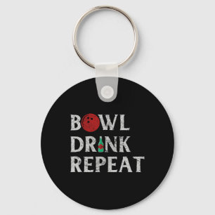 Bowle Trinken Wiederholen Cool Bowling-Spiel Trink Schlüsselanhänger