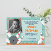 "Bowled Over"-Party Einladung - Boys (Stehend Vorderseite)