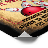 Bowler 10 Funny Bowling Wanted Dead O R Alive Evil Poster (Ecke)