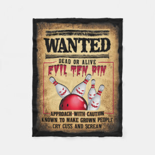 Bowler 10 Lustig Bowling Wanted Dead O R Alive Bös Fleecedecke