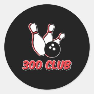 Bowler 300 Club Logo T-Shirt Runder Aufkleber