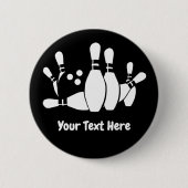 Bowler Bowling Ball Buttone Custom Button (Vorderseite)