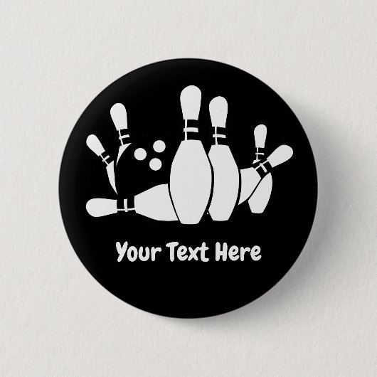 Bowler Bowling Ball Buttone Custom Button (Vorderseite)